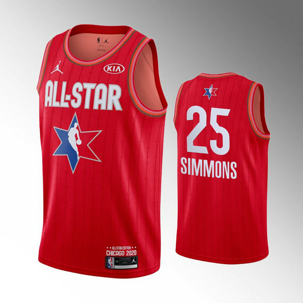 Maillot All Star 2020 Homme Ben Simmons 25 Rouge